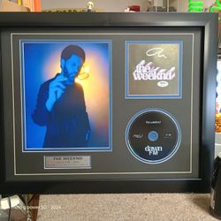 The Weeknd Signed CD Custom Frame PSA/DNA COA 16x20