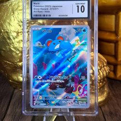 POKÉMON CARD MARILL SNOW HAZARD ART RARE HOLO - CGC -GEM MINT 10