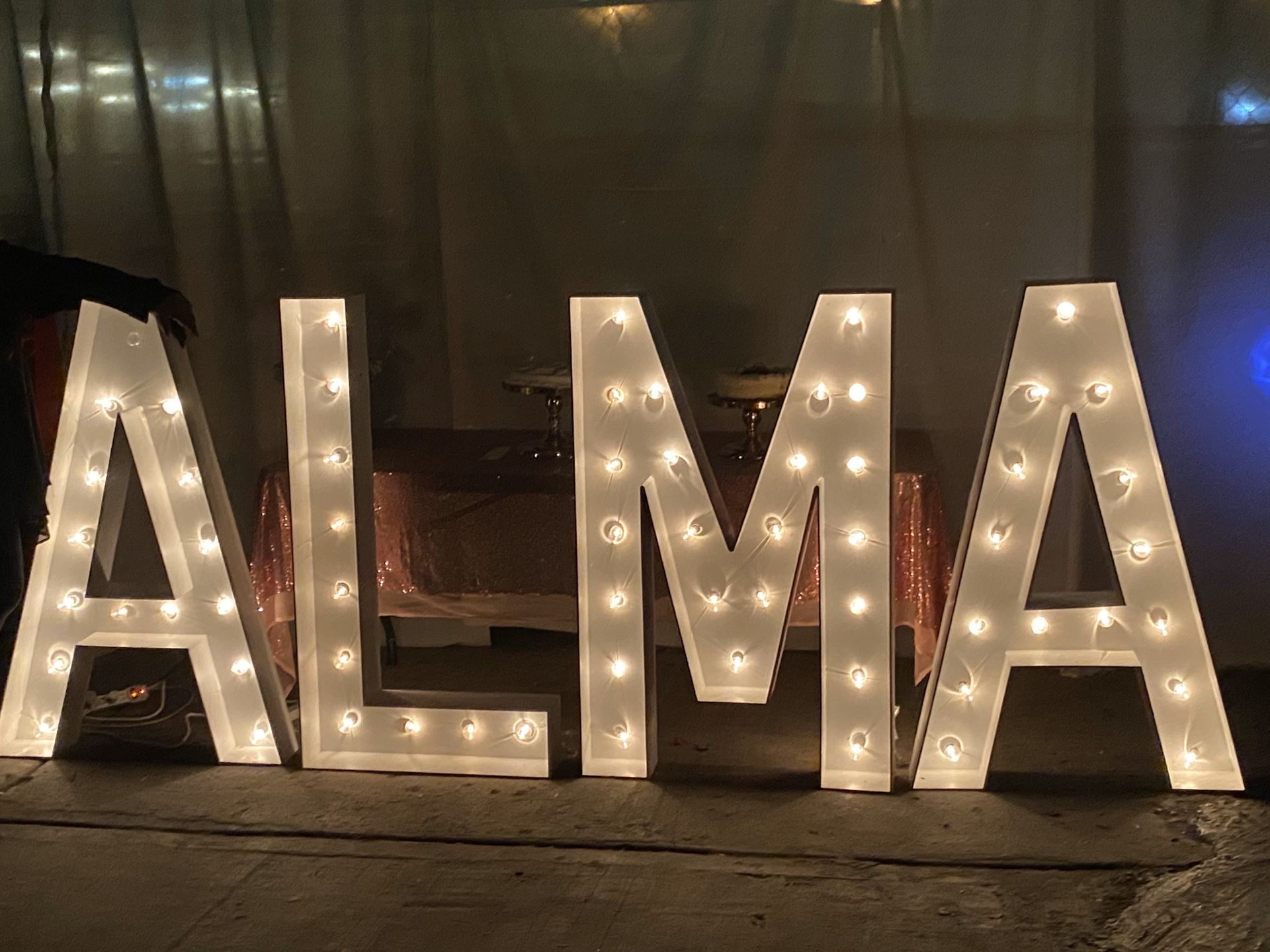 Party marquee letters 4 ft tall
