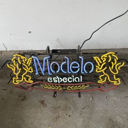 Modelo Especial Neon Beer Sign – Bar / Garage Decor