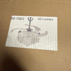 New Crystal Fandelier Ceiling Fan
