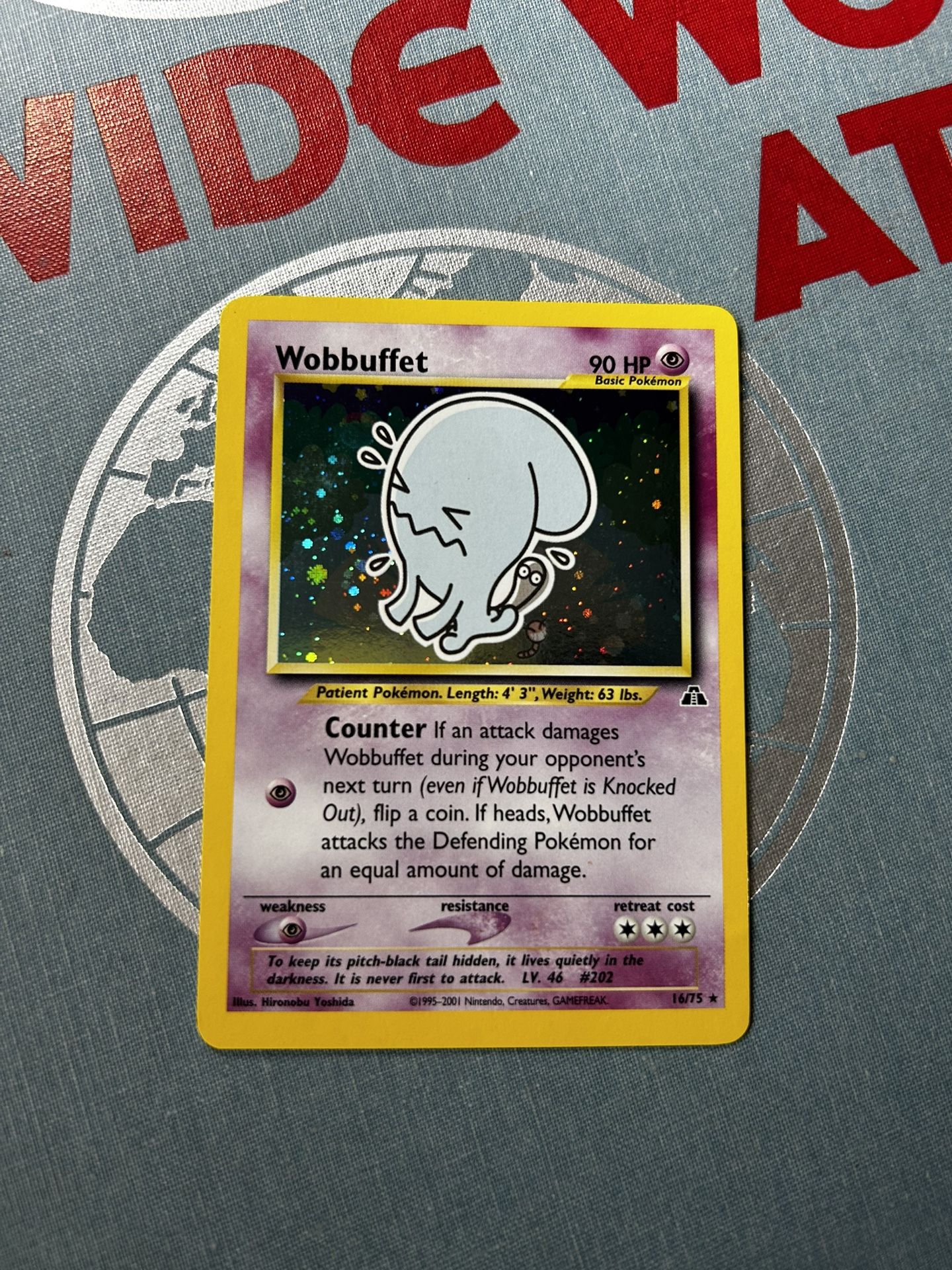 Pokémon Wobbuffet (16) - Neo Discovery (N2) Authentic Vintage WOTC Pokemon