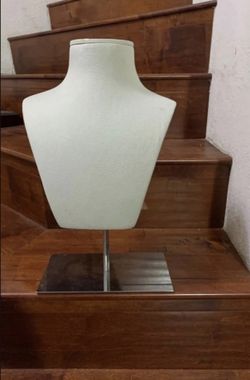 Atrezzo Spain Jewelry Display Bust Necklace Mannequin Fabric Metal Stand