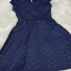 NWOT! Girls’ Navy Blue Polka Dot Dress *Size 5