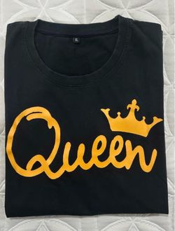 Black colored Queen tee