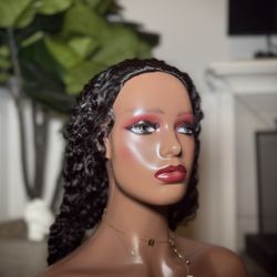 Ark Burmese Curly Human Hair Half Wig