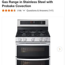 30" Stove Double Oven
