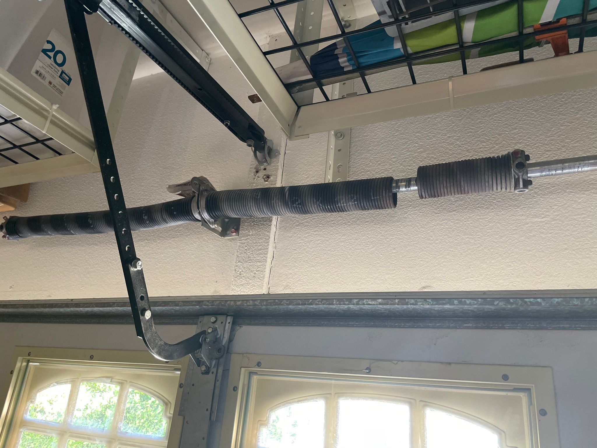 Overhead Garage Door Spring Opener Off Track And Parts Adjustment Replace 