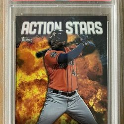 Nice Lot Of Certified Baseball Cards.. Yordan Alvarez, Ivan Rodriguez, Domingo Leyba, Matt McLain, Jose Urena, Joey Votto, & Chad Green