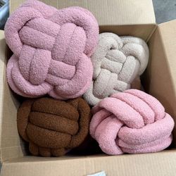 Knot Pillow, Soft Decorative Throw Pillow $10 Each 