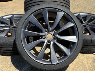 FREE DELIVERY 2020 tesla model 3 wheels Michelin tires 235/35/20 90% 5x4.5