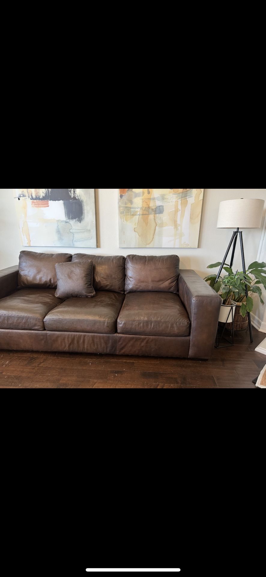 Bernhardt Leather Sofa