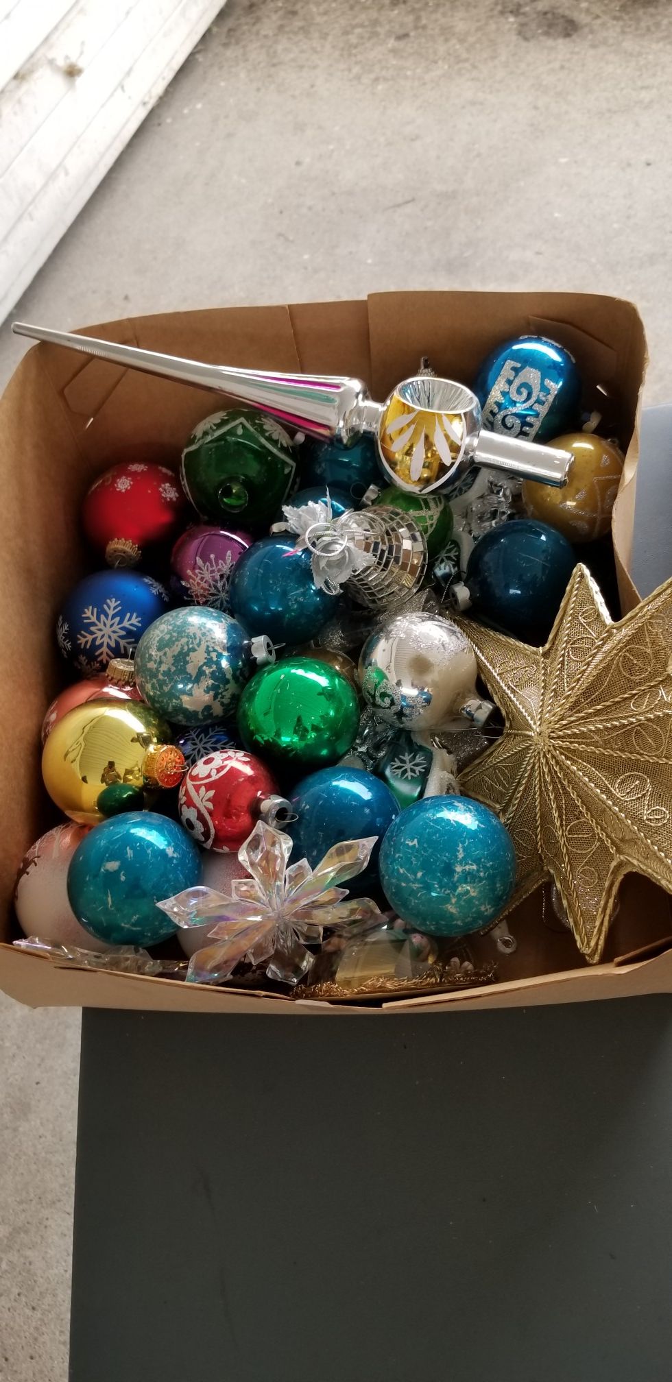 Vintage Christmas ornaments and decor. Asking $80.for all.
