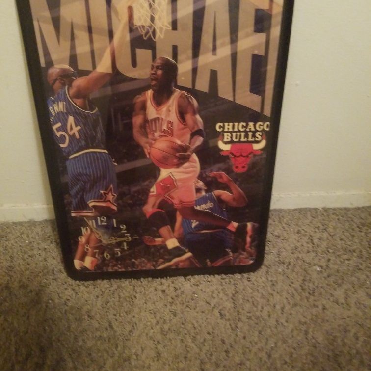 Michael Jordan Clock New! Chicago Bulls!