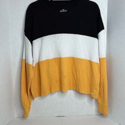 Hollister Boyfriend Tee Women’s Crop Top Large Colorblock