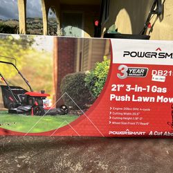 21 inches 3-in-1 PowerSmart DP2194PH Gas Push Lawn Mower  - Engine: 209cc OHV, 4-cycle - Cutting Width: 20.5 inches - Cutting Height: 1.18 - 3 Inches 
