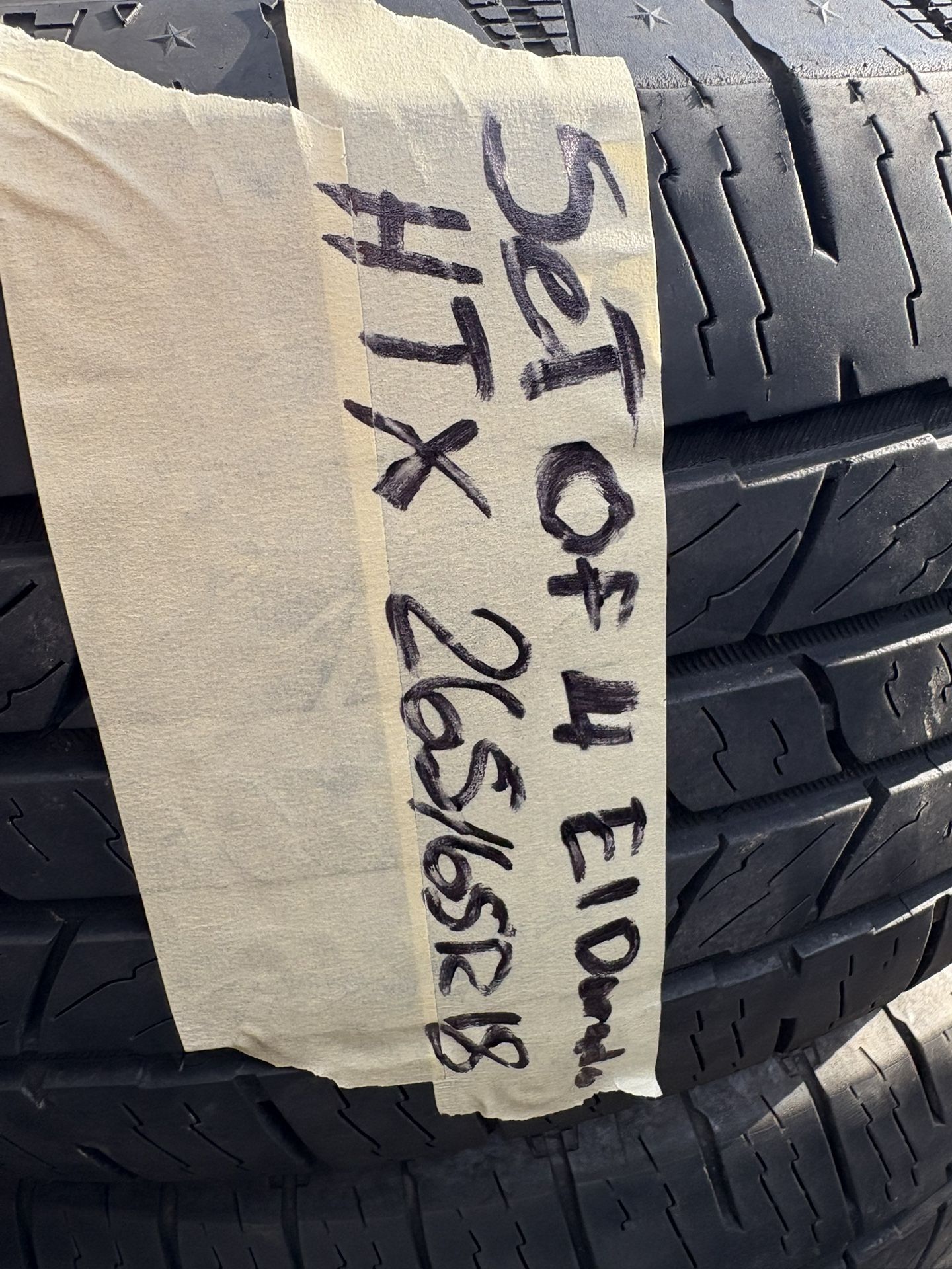 Set of 4 265/65R18 Eldorado htx sport $155
