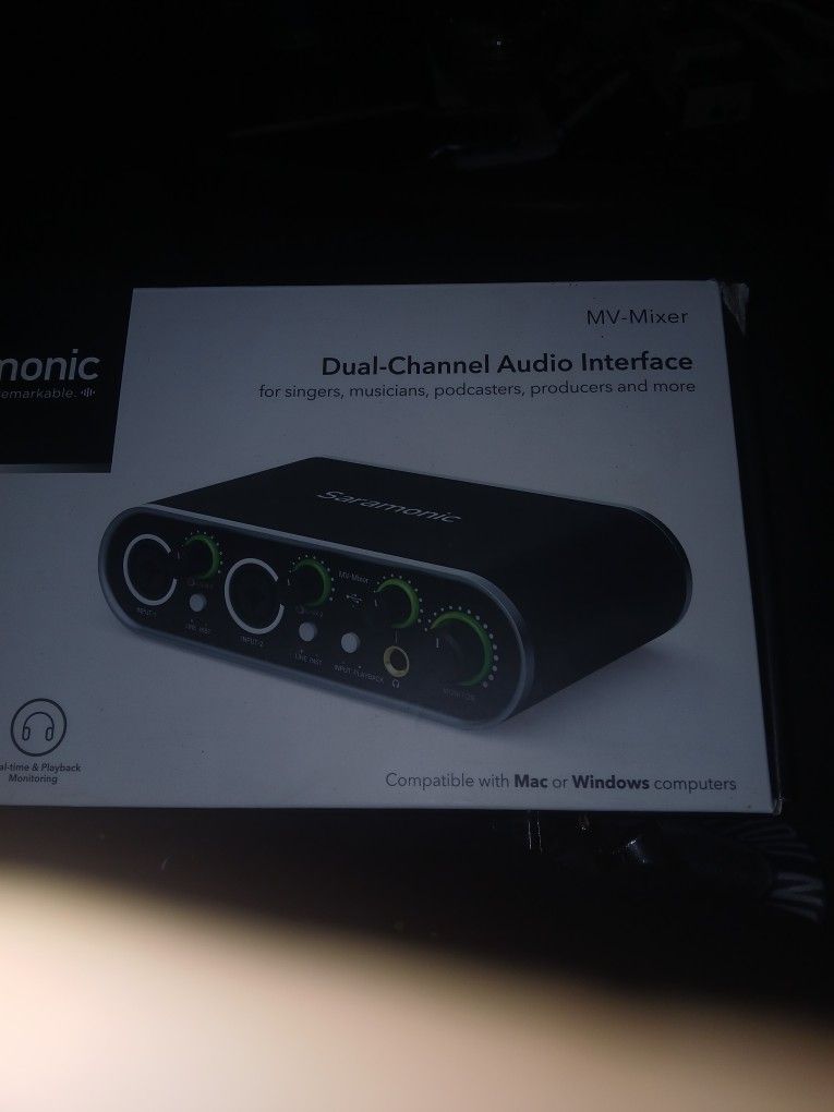 Dual Channel Audio Interface Mixer