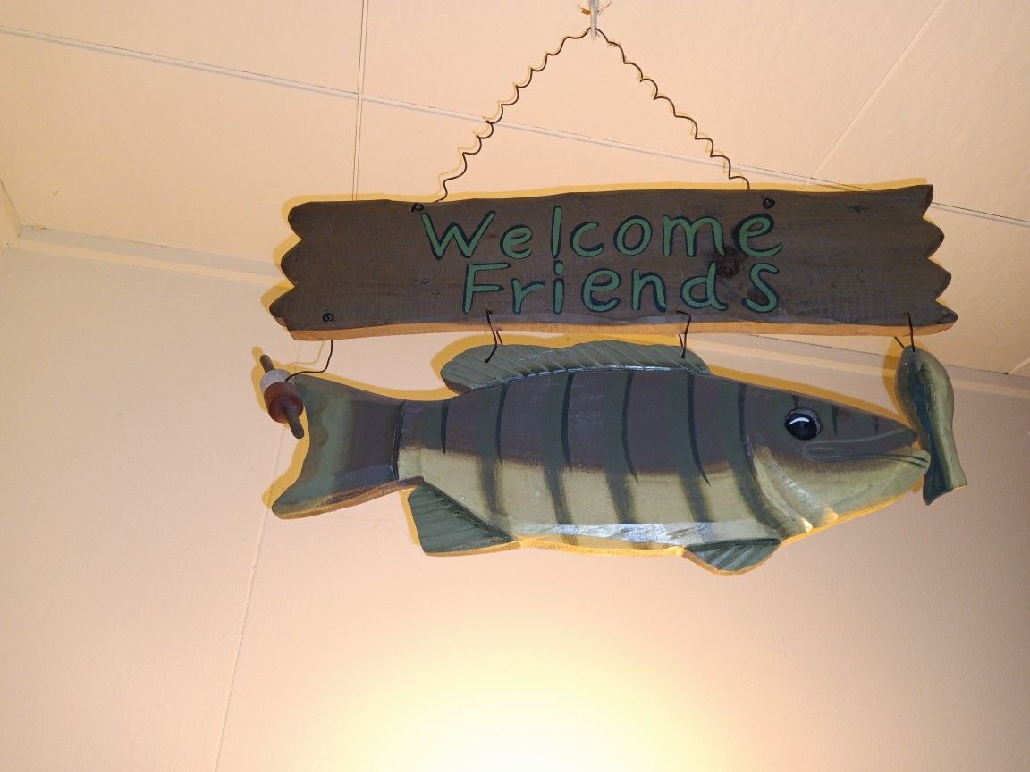 Outdoor Decoration Wooden Fish