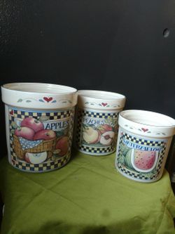 Susan Winget Stoneware Canisters