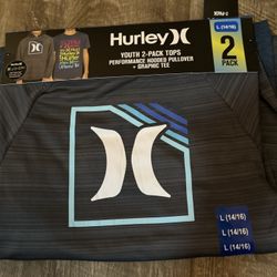 New Hurley 2 Pack Shirts Size L 14/16