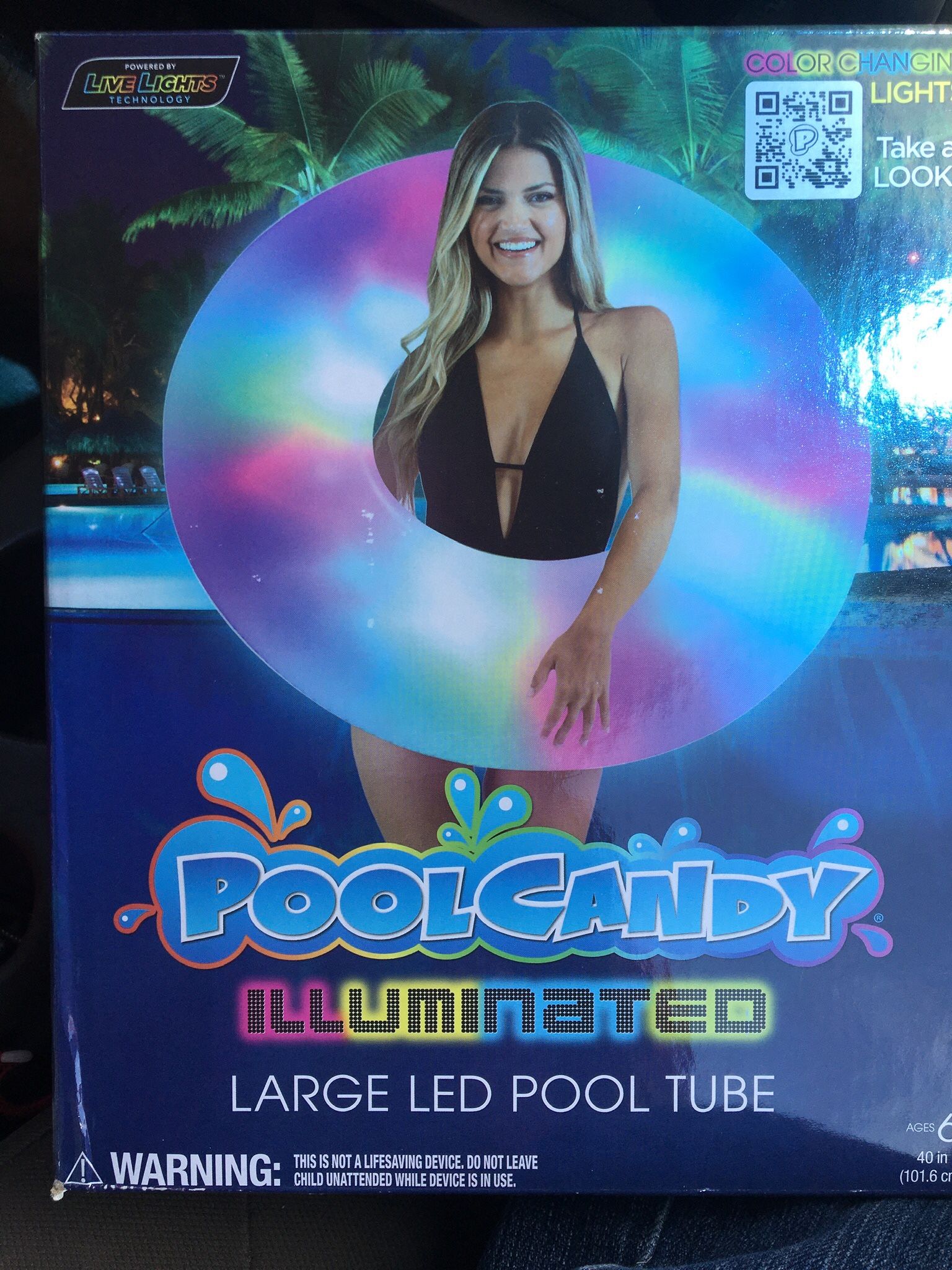 Illuminated Pool Rings Floats Adult. They Light Up