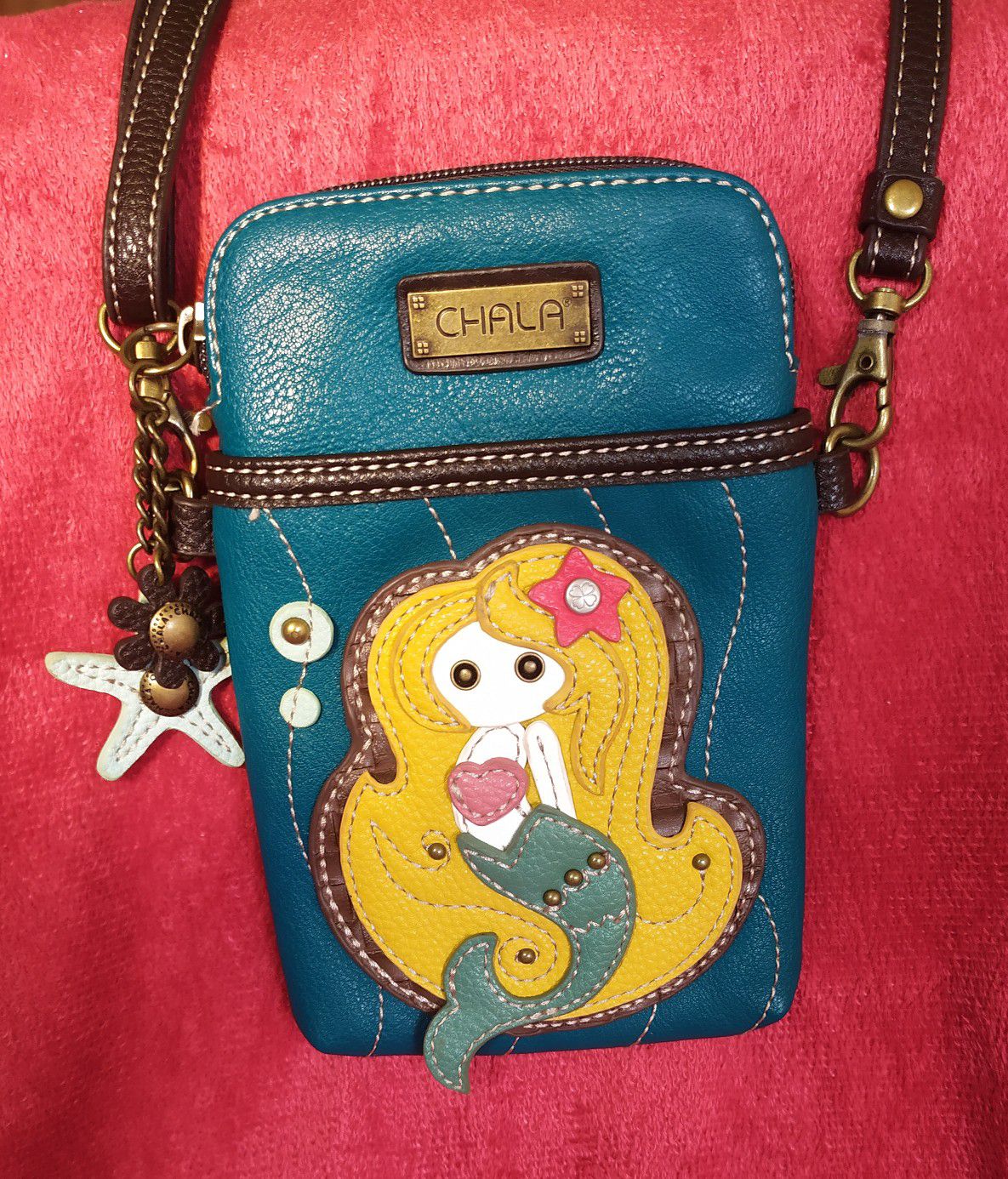 Chala Mermaid Mini Crossbody Bag/Purse•Adj Strap