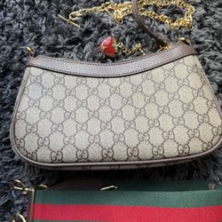 Gucci Strawberry Monogram Purse Bag