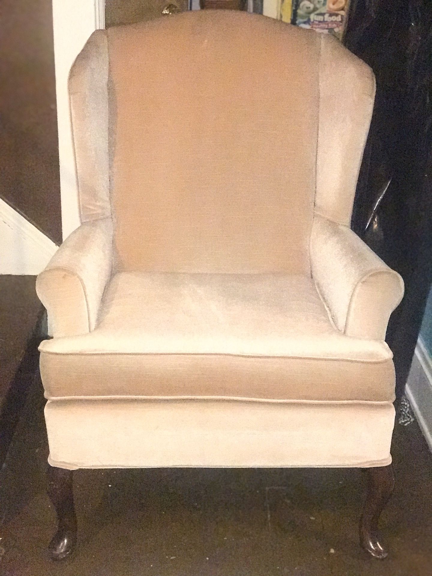 Crushed velvet chair