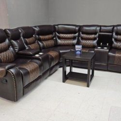 2tone Brown Reclining Set 