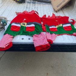 Dog Medium And Large Christmas Elf Costumes 