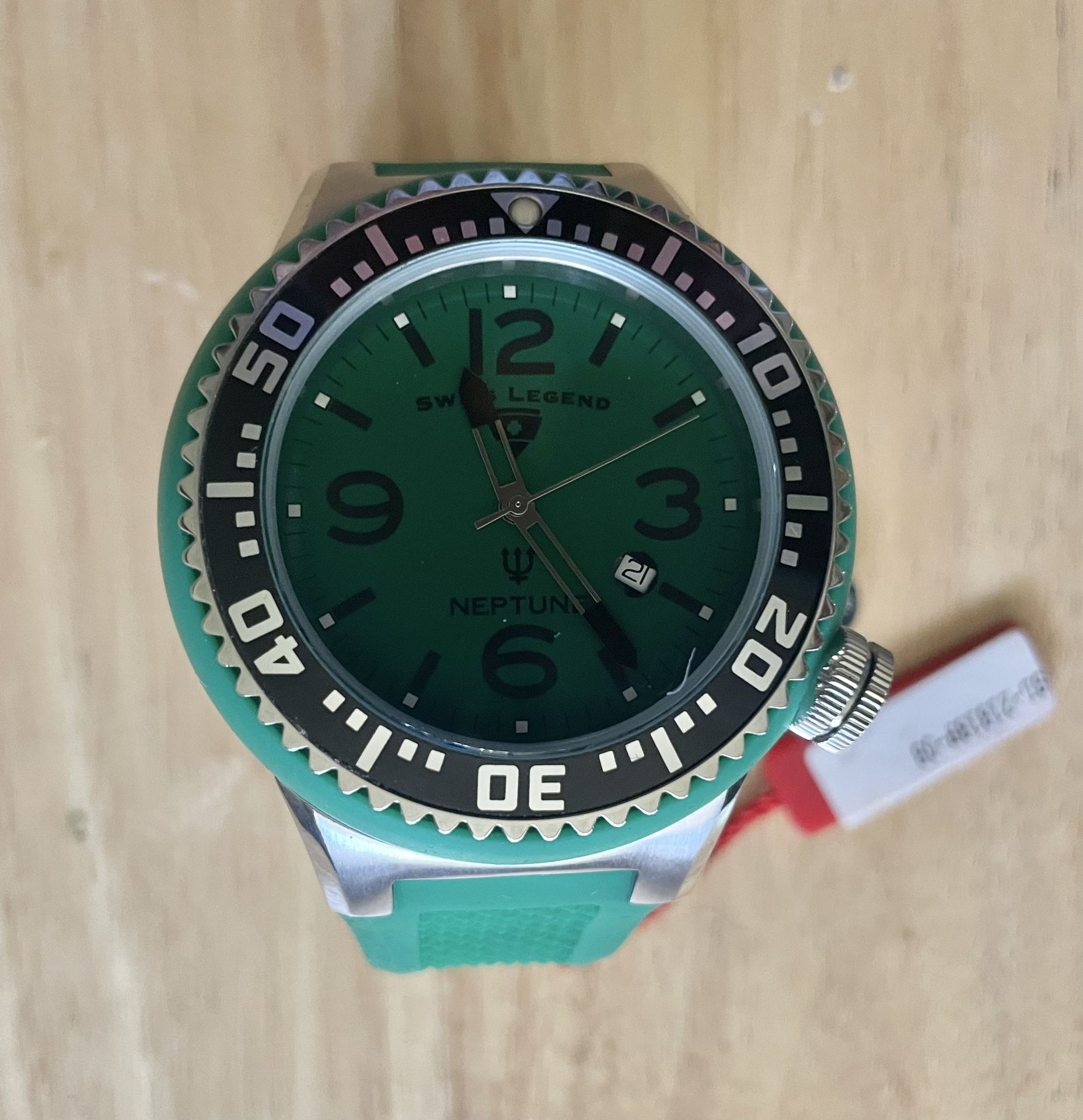 Mens SWISS LEGEND Neptune Green/Silver  Men’s  Watch