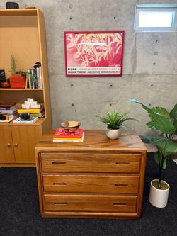 VINTAGE MCM OAK DRESSER