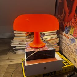 Orange mushroom lamp