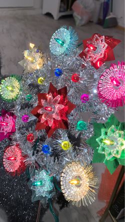 Colorful Christmas tree star ornament