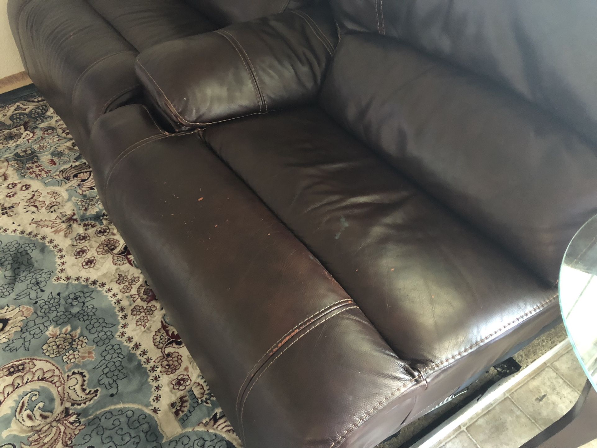 Leather Sofa Seat Recliner 2 Pieces