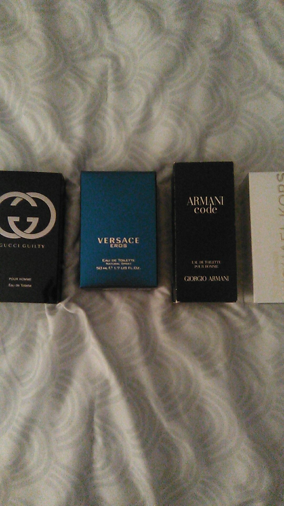 Armani,Versace, Gucci for men. Michael kors for women