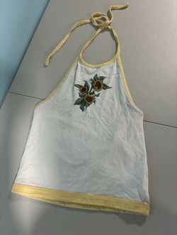 Sunflower Halter Crop Top