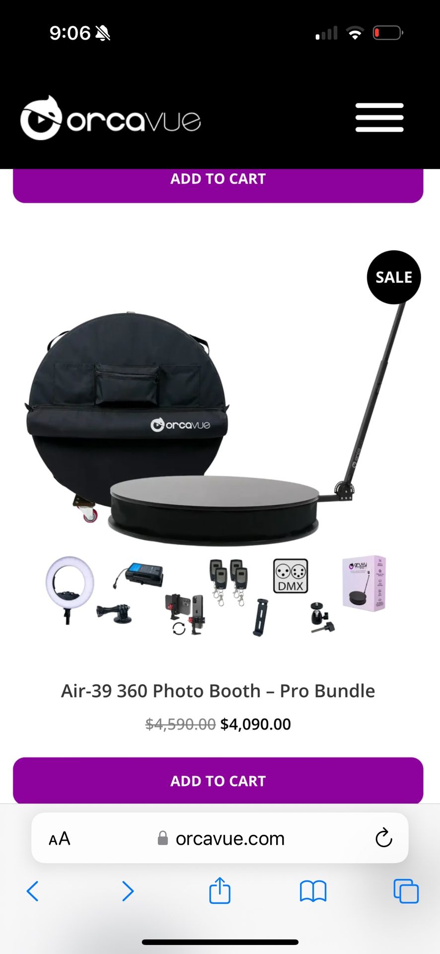 360 Photobooth Bundle/ GoPro 10 With Extra Batteries And Stanchion with Velvet Ropes