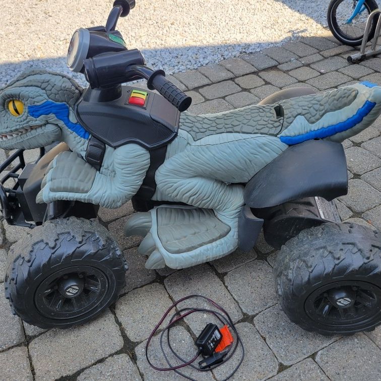 Fisher Price Cuatrimoto Jurassic Toy Power Wheels Dinosaur Atv