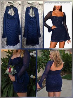 Long sleeve sparkly bodycon dress
