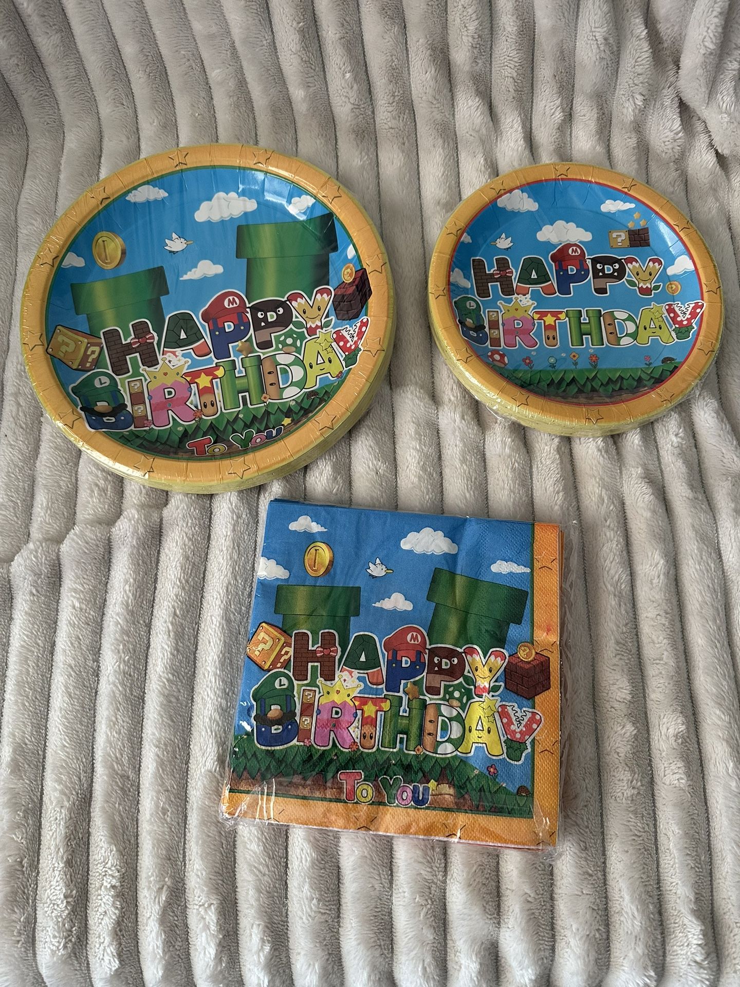 Mario Plates And Napkins
