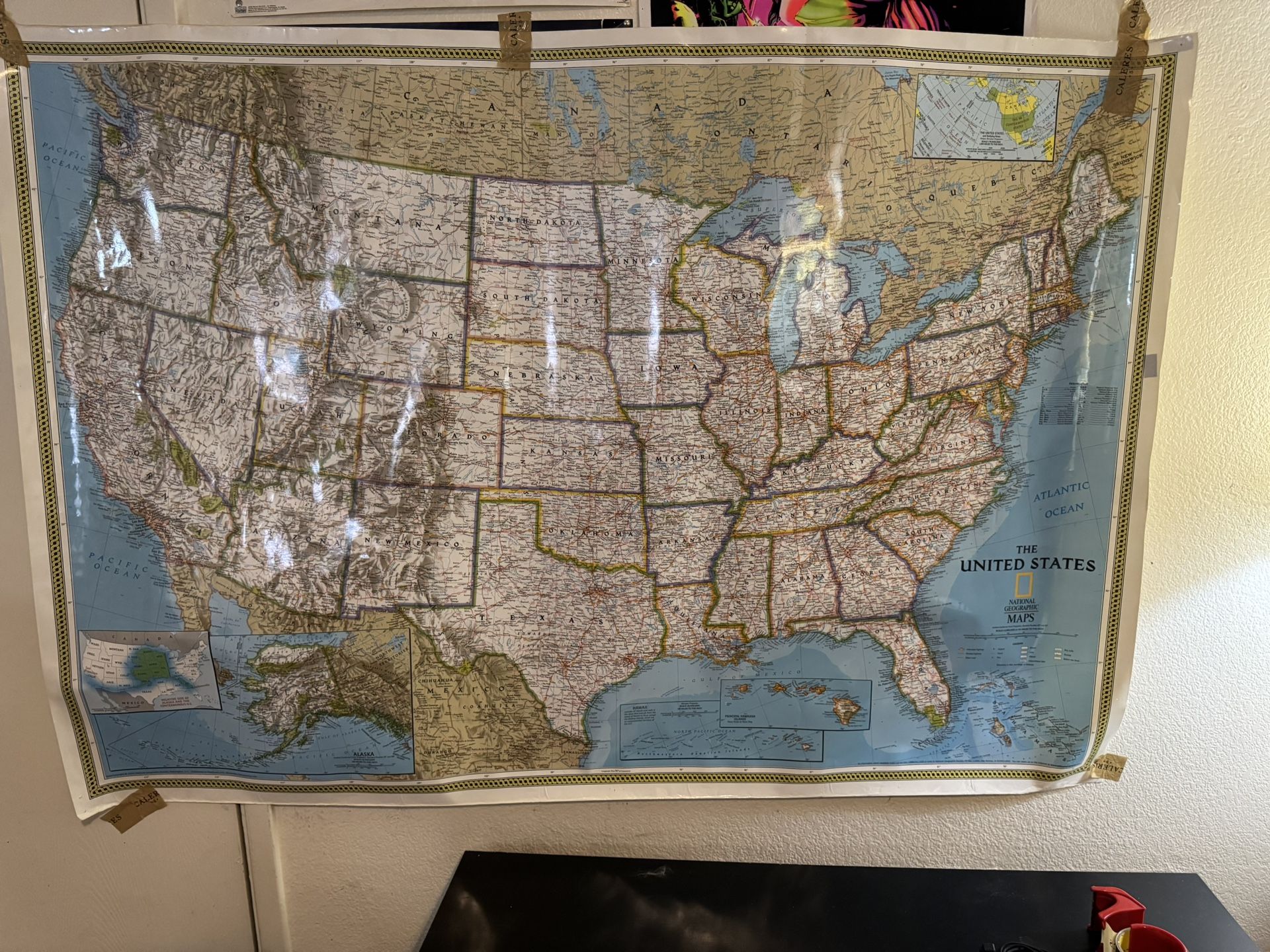 National Geographic Topographical Map Of The United States