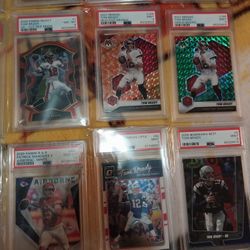 Psa NFL Slabs Brady,Burrow,Mahomes,Jefferson 