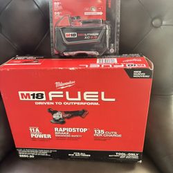 Milwaukee Hand Grinder & Battery 