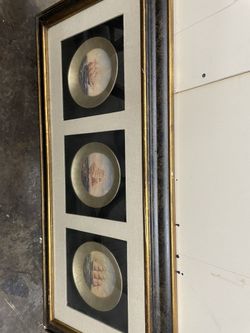 Vintage Dish Picture Frame