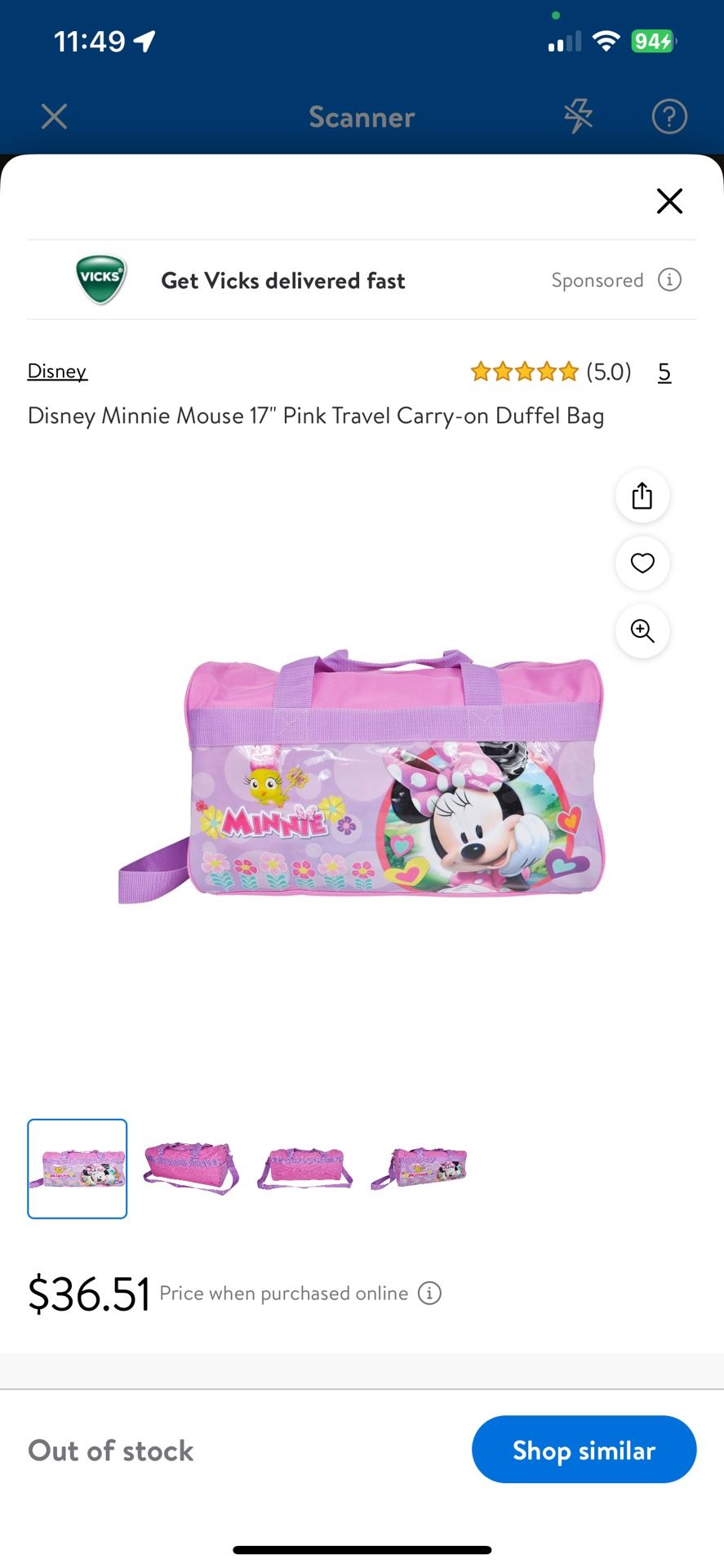 Minnie Duffel Bag