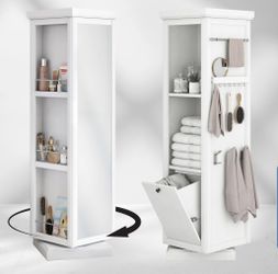 White swivel cabinet