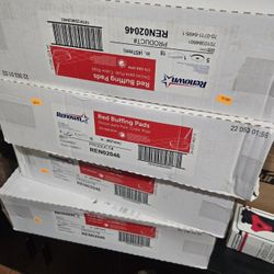 11 Boxes Floor Buffing Pads 17” & 20” 3M + Renown 18. "Bulk Lot