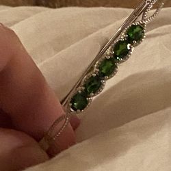 Chrome Diopside Love Infinity Bangle Bracelet -up to 8” - new! 